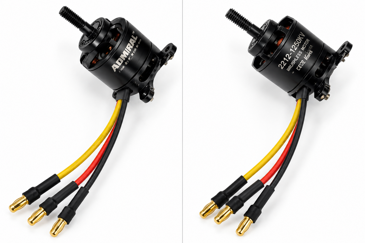 Admiral 2212 1250KV Brushless Outrunner Motor RC Airplane 3.5mm Bullet Plugs