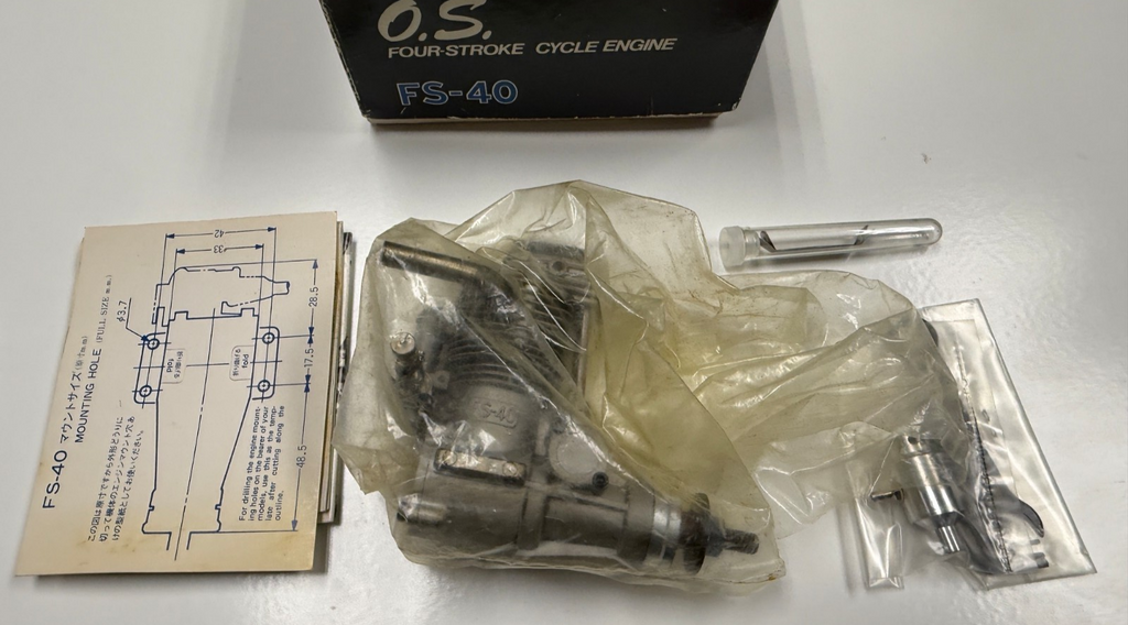 New OS FS .40 40 FS-40 RC Remote Control Four Stroke Nitro Airplane Engine
