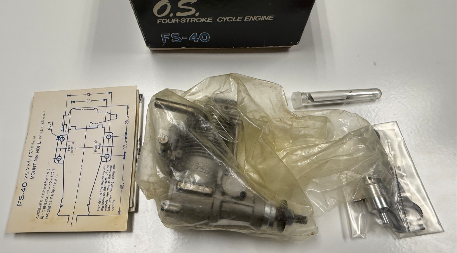 New OS FS .40 40 FS-40 RC Remote Control Four Stroke Nitro Airplane Engine