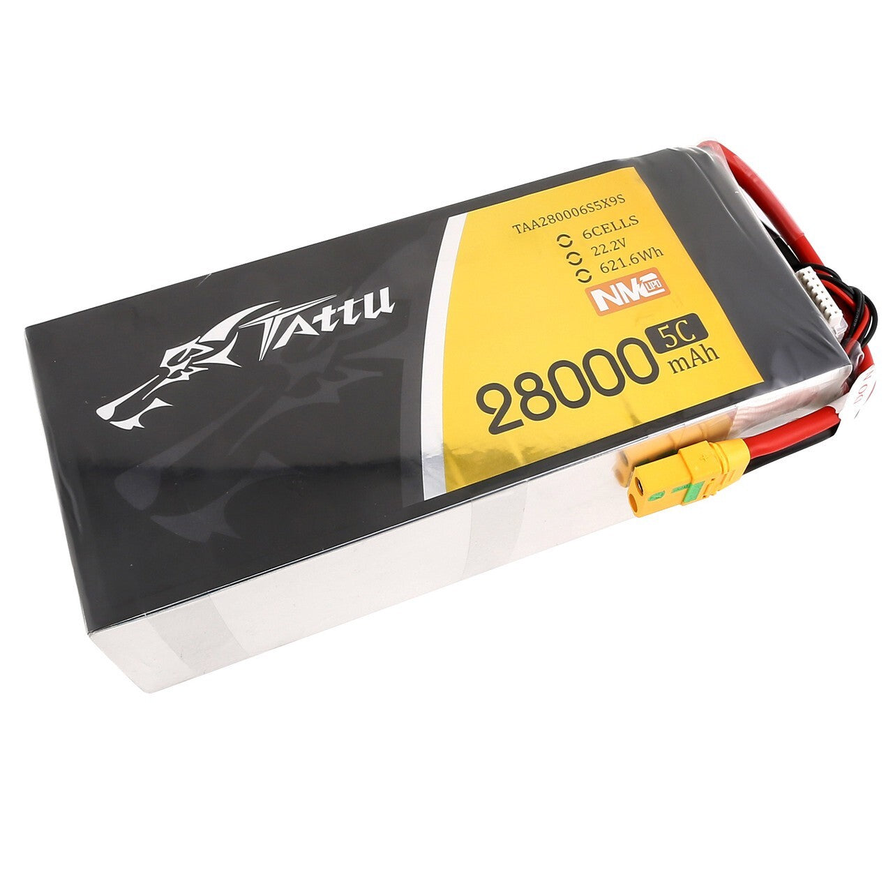 Tattu Semi-Solid State 28000mAh 6S 5C 22.2V Lipo Battery Pack with XT90S plug