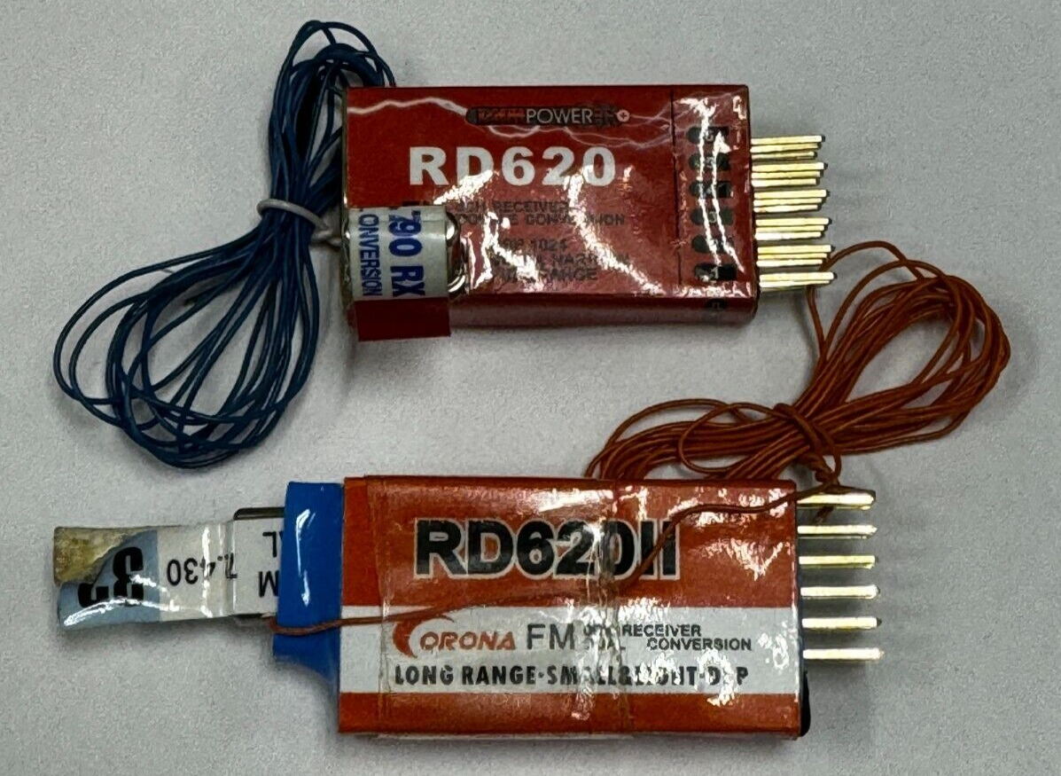 2x Excellent Corona RD620 72mhz RC Remote Control Airplane Receiver