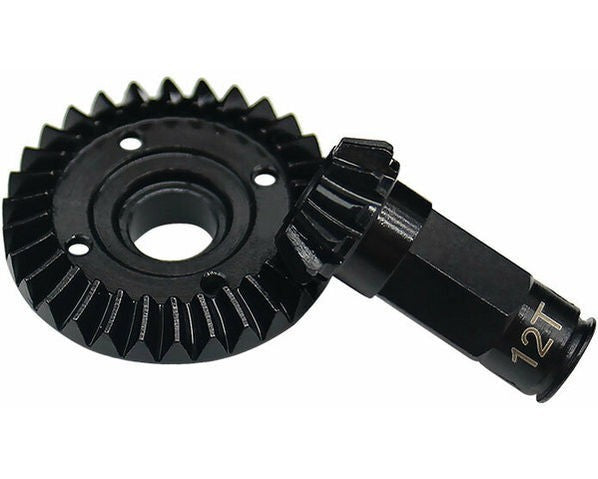 Hot Racing GRM9302R 30/12T Steel Helical Diff Ring/Pinion Rear Gear Set GROM