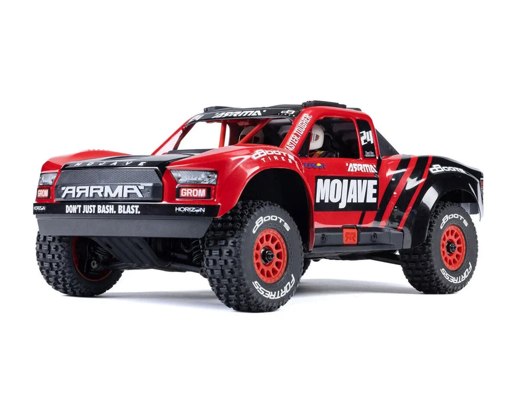 Arrma Mojave Grom MEGA 4WD 380 Brushed 1/18 Electric Desert Truck RTR Red/Black