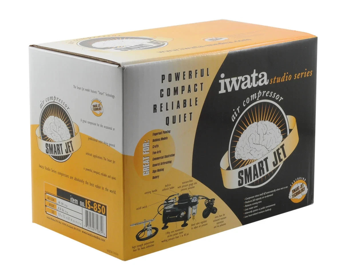 Iwata Airbrushes Smart Jet oil-less piston air Compressor w/ Hoses IWAIS850 HH