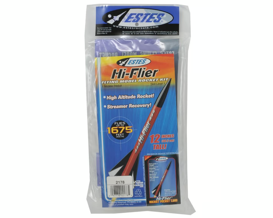 Estes Flying Model Rocket Kit High Flyer Skill 2 Intermediate EST2178 2178