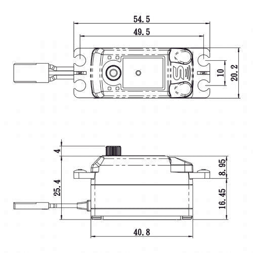 Savox SC-1252MGP 1252MGP Low Profile "Super Speed" Metal Gear Digital RC Servo