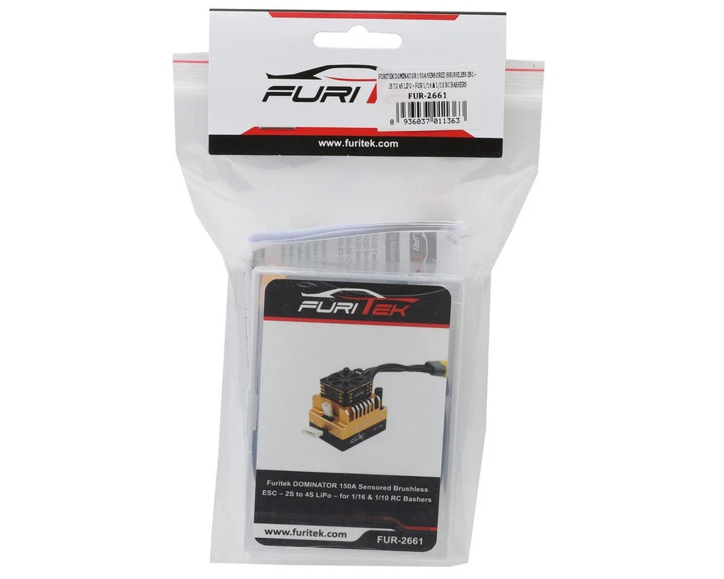 Furitec FRU2661 Dominator 150A Sensored Brushless ESC 2-4S 1/16 & 1/0 Basher