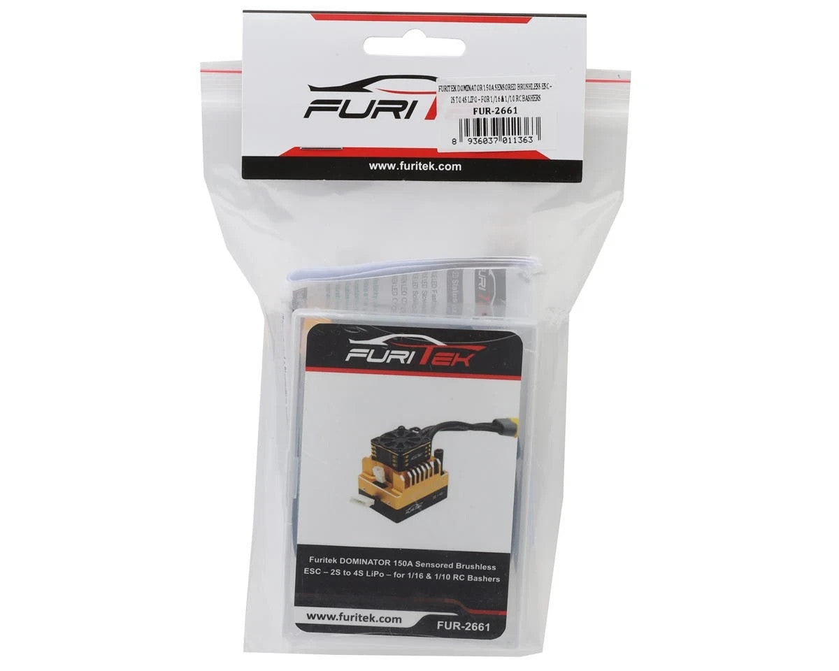 Furitec FRU2661 Dominator 150A Sensored Brushless ESC 2-4S 1/16 & 1/0 Basher