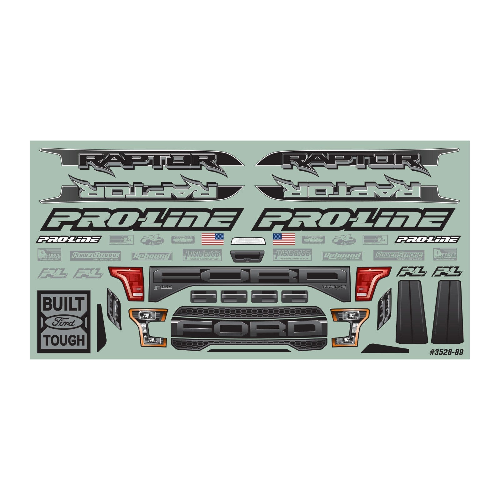 Proline 1/10 PreCut 2017 Ford F150 Raptor Clear Body Rustler PRO352817 352817
