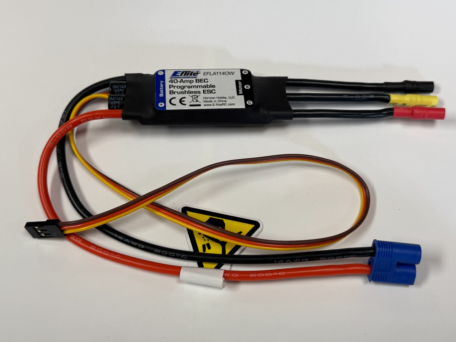 Eflite E-flite 40 AMP Brushless ESC Electronic Speed Control EFLA1140W T-28 P51