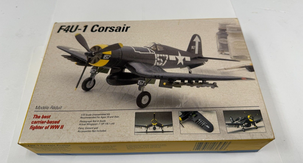 Testors F4U-1 F4U Corsair Aircraft #623 WWII Plastic Model Kit 1:72 Scale
