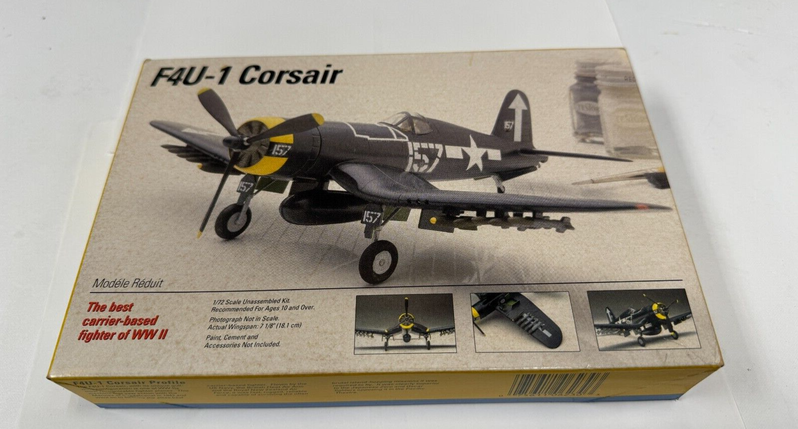 Testors F4U-1 F4U Corsair Aircraft #623 WWII Plastic Model Kit 1:72 Scale