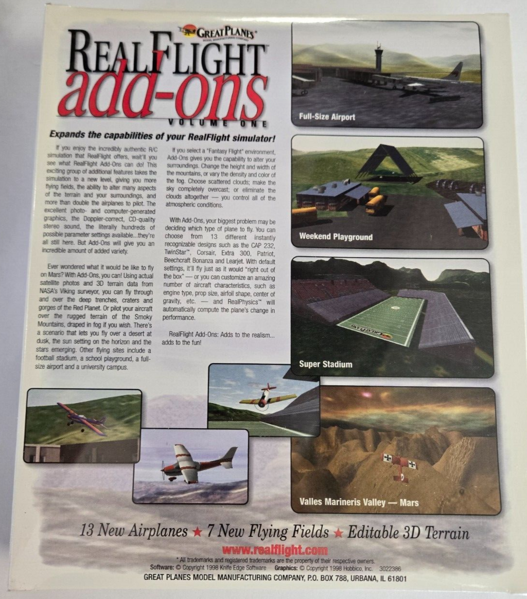 Great Planes Real Flight Add-Ons Volume 1 - NIB Sealed - NEW