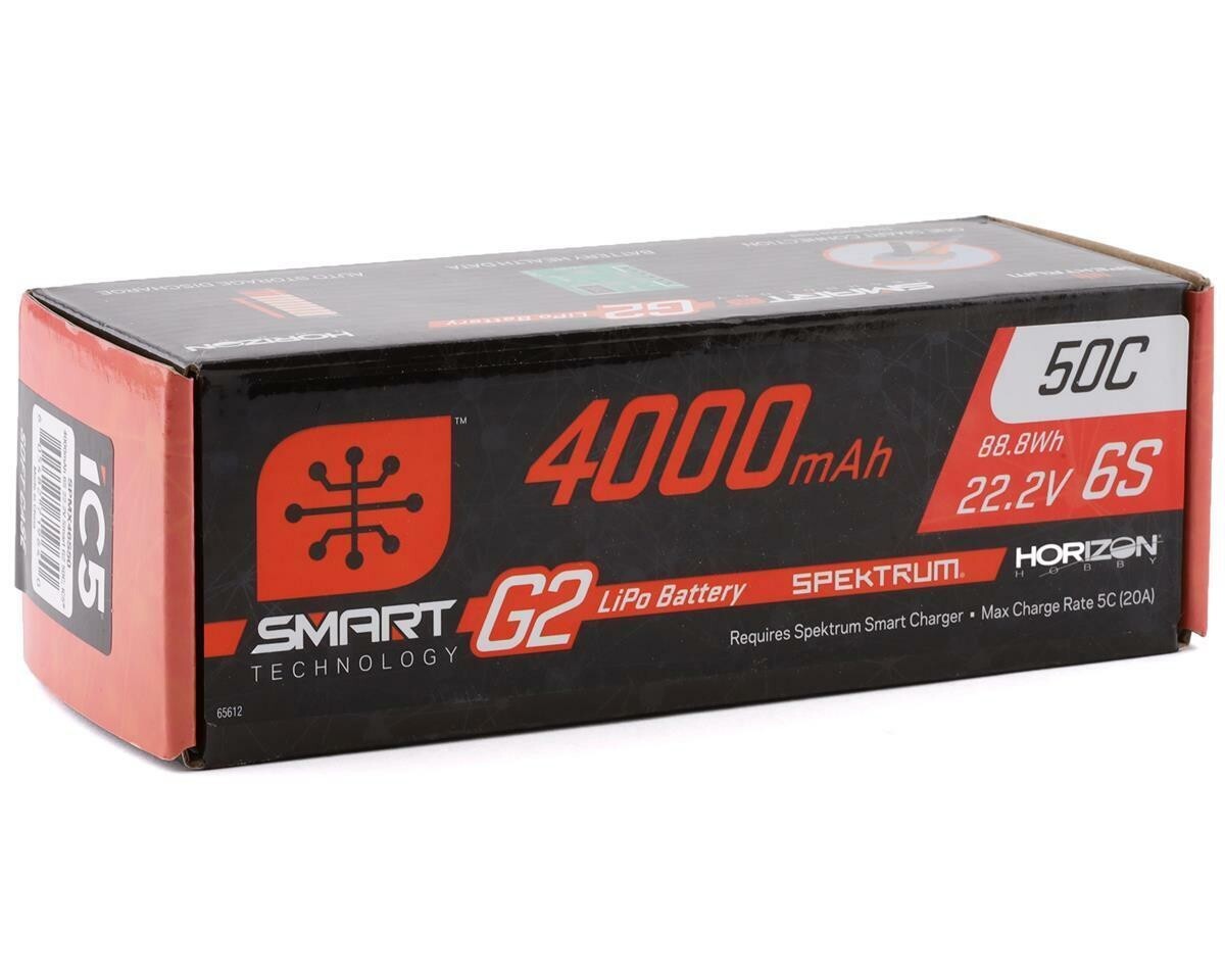 Spektrum RC 6S Smart G2 LiPo 50C Battery Pack 22.2V 4000mAh SPMX46S50