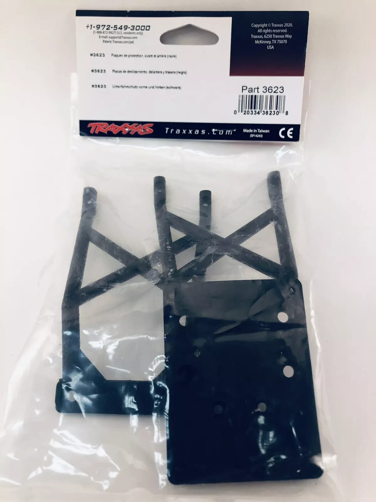 Traxxas 3623X Blue Front & Rear Skid Plates for Stampede 2WD, Skully, BIGFOOT