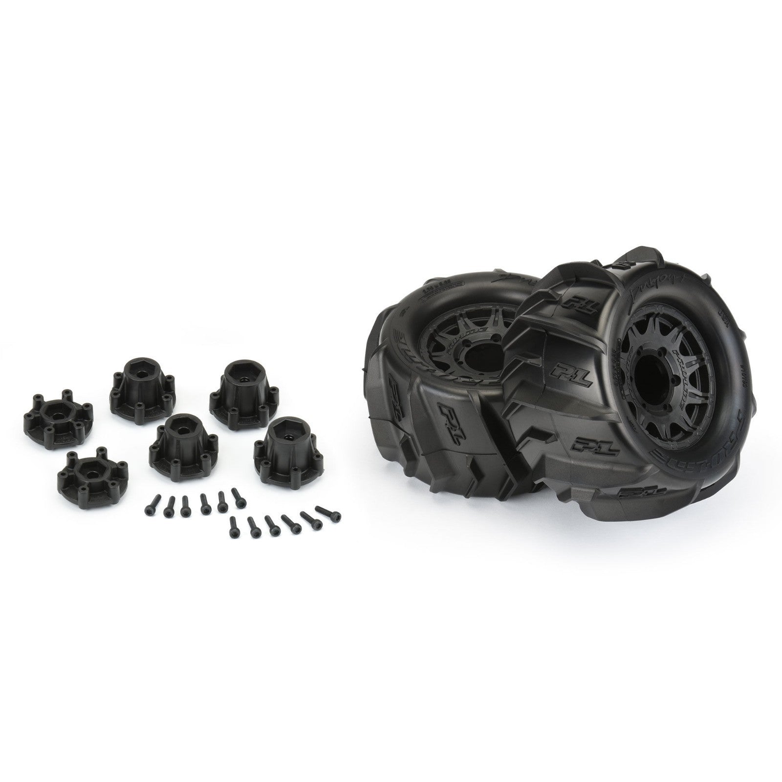 Pro-Line Racing Dumont 2.8 Sand/Snow MTD Raid Black Wheels F/R (PRO1019310)