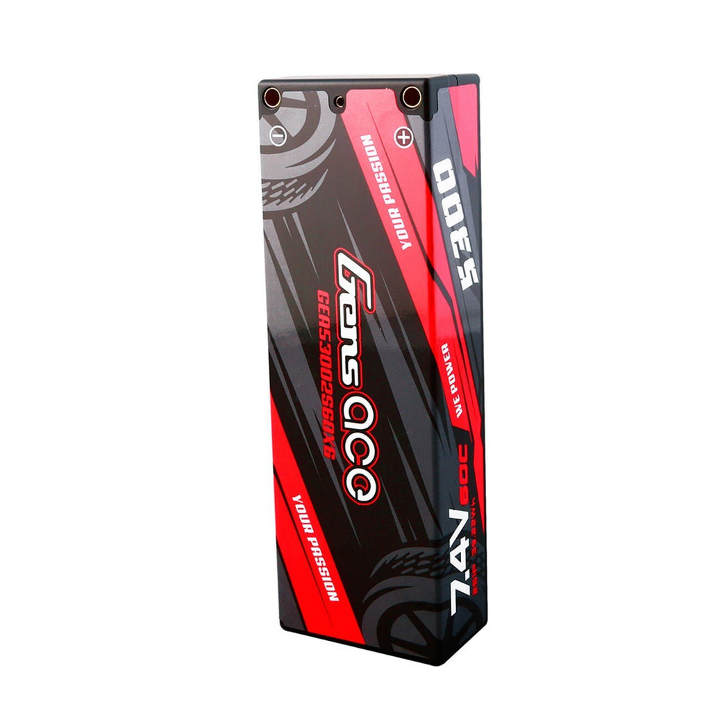 Gens Ace 5300mAh 7.4V 60C 2S HardCase Lipo Battery Pack With XT60 Plug : Slash