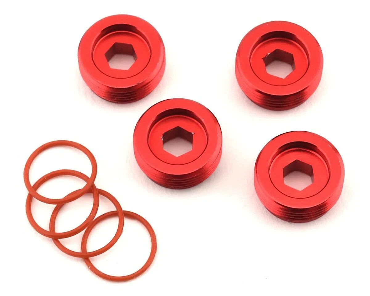 ARRMA ARA320467 Aluminum Front Hub Nut (Red) (4) KRATON/OUTCAST/TYPHON 6S HH