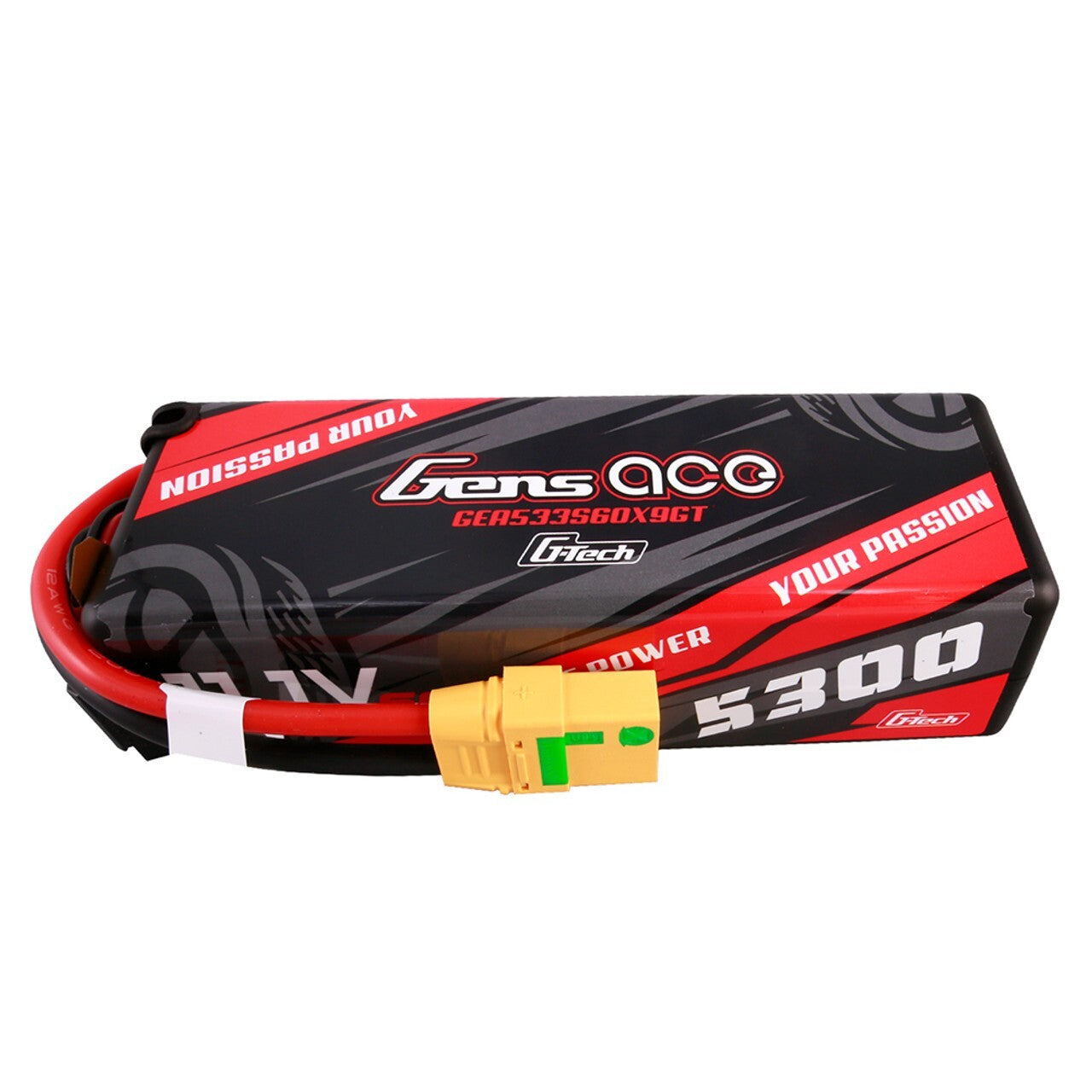 Gens Ace 5300mAh 3S 60C 11.1V HardCase GTech Lipo Battery with XT90-S XT90
