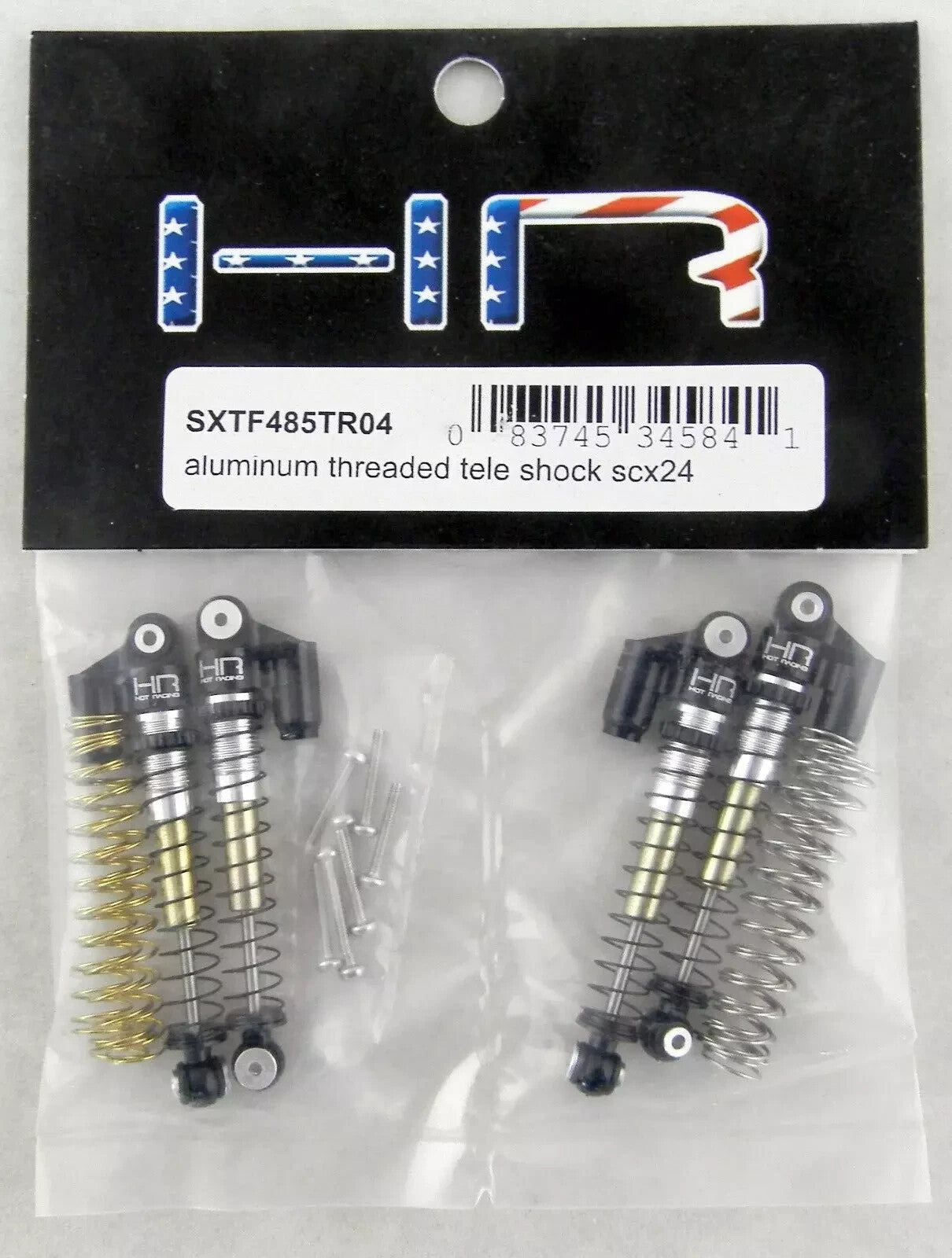 Aluminum Threaded Telescopic Shock for SCX24 - Hot-Racing SXTF485TR04