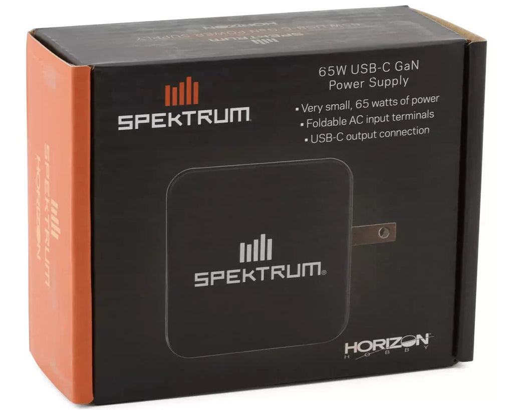 Spektrum RC Spektrum 65W USB-C GaN Power Supply SPMX-1027 SPMX1027 : For S100