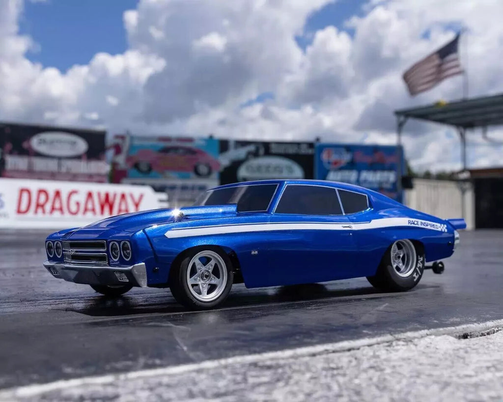 Losi 1/16 1970 Chevelle 2WD RTR Ready To Run RC Drag Car Blue LOS01023T1