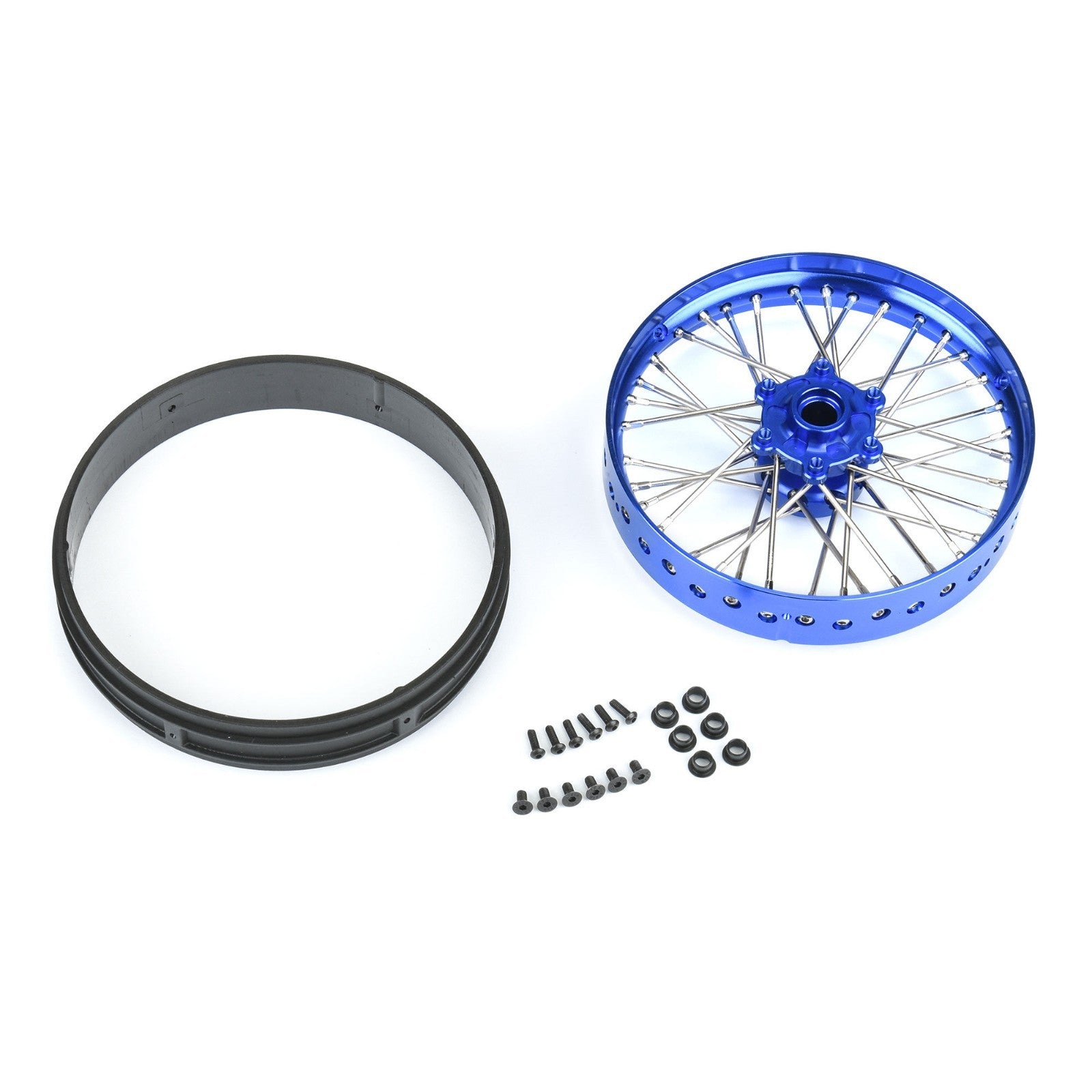 ProLine PRO283600T1 1/4 Pro-Spec Aluminum V2 Bead Front Wheel, Assembled, Blue: