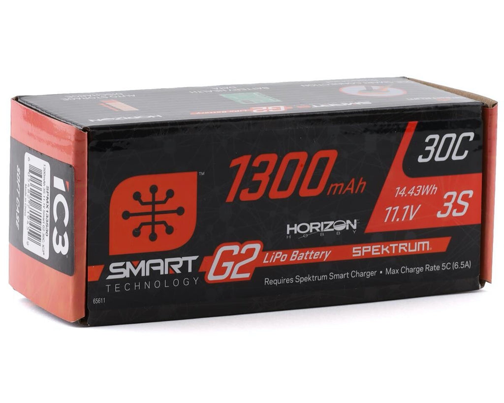Spektrum RC 3S Smart G2 LiPo 30C Battery Pack w/IC3 Connector 11.1V 1300mAh