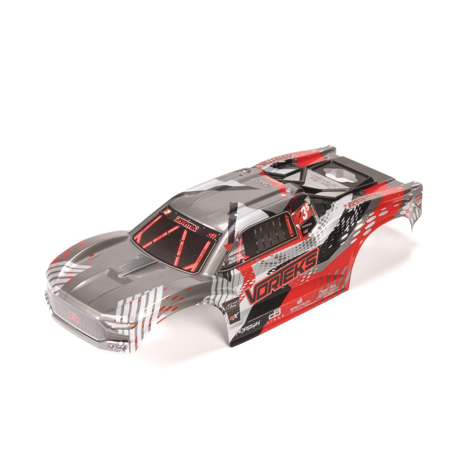 ARRMA ARA-2143 VORTEKS Clipless Painted Decaled Body Red 1/10 223S 4X4