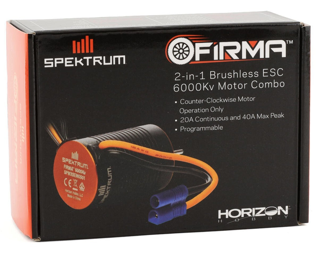 Spektrum Firma RC Car Truck Brushless Motor/ ESC 2-in-1 Combo 6000Kv SPMXSEM0501