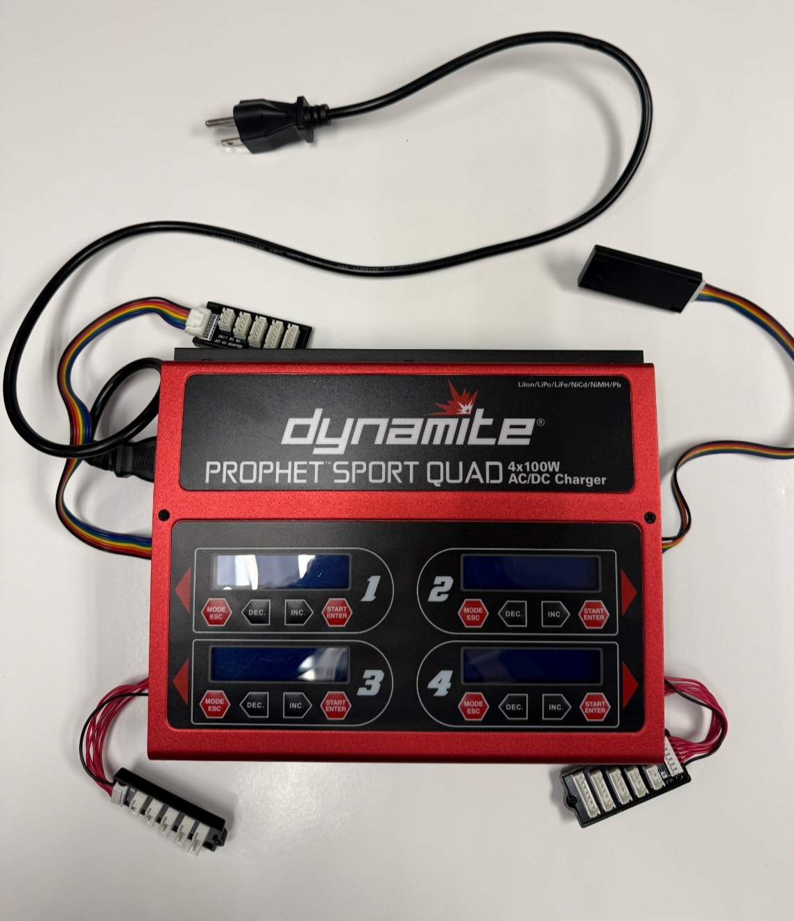 Excellent Prophet Sport Quad 4 X 100W AC / DC RC Lipo Battery Charger DYNC2050