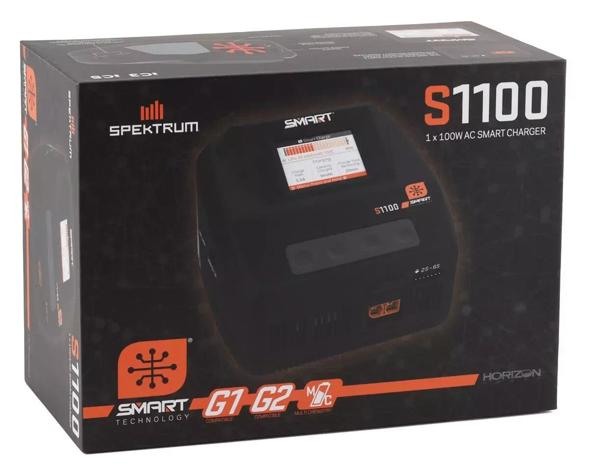 Spektrum RC S1100 G2 AC Smart RC Battery Charger (6S / 12A / 100W) SPMXC2080