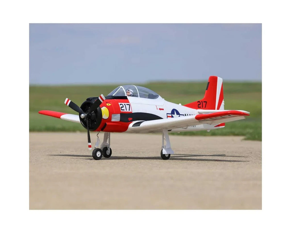 E-flite EFlite T28 T-28 Trojan 1.2m BNF Bind in Fly Basic Electric RC Airplane