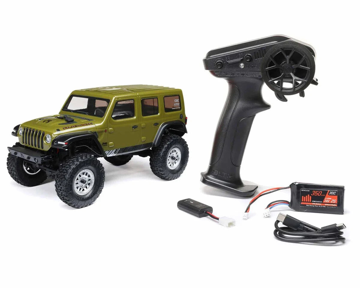Axial AXI00002V3T4 SCX24 V3 RTR Ready To Run Jeep Wrangler Unlimited Body Green