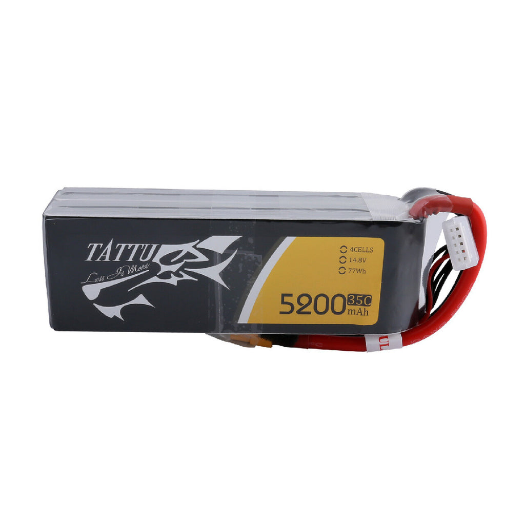 2x Tattu 5200mAh 14.8V 35C 4S Lipo Battery XT60 Plug RC Car Truck Heli Airplane