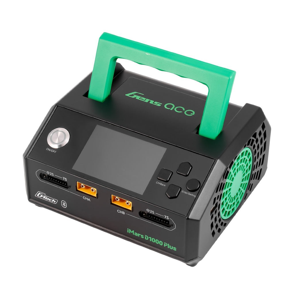 Gens Ace iMars D1000 Plus Smart RC Battery Charger Dual Channel AC 1000W  G-Tech