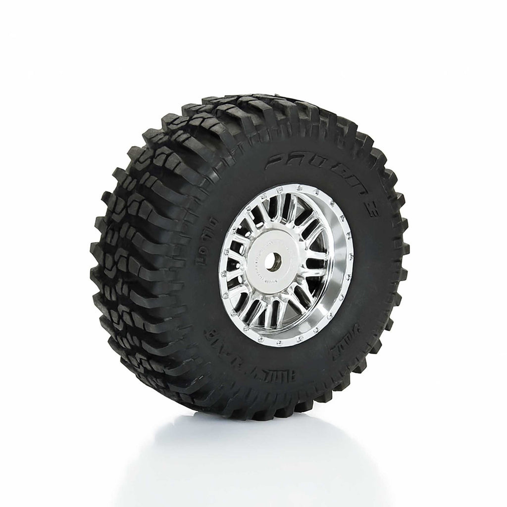 Flat Iron Front/Rear Tires Mounted 12mm Hex Chrome Diablo (4): TYPHON GROM