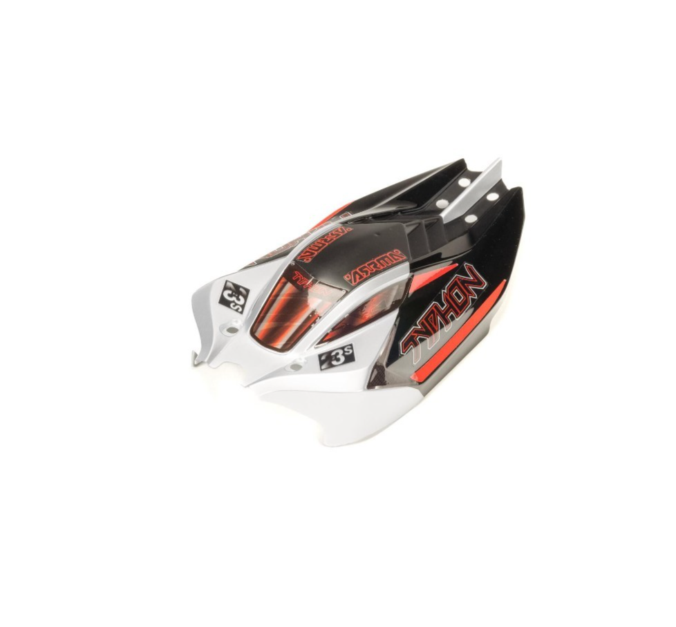 ARRMA 1/14th Scale TYPHON GROM Replacement Body Silver/Black ARA-1563