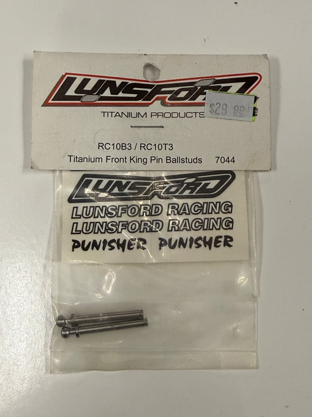 New Lunsford Racing Titanium Front King Pin Ballstuds RC10B3 RC10T3 B3 T3 RC10