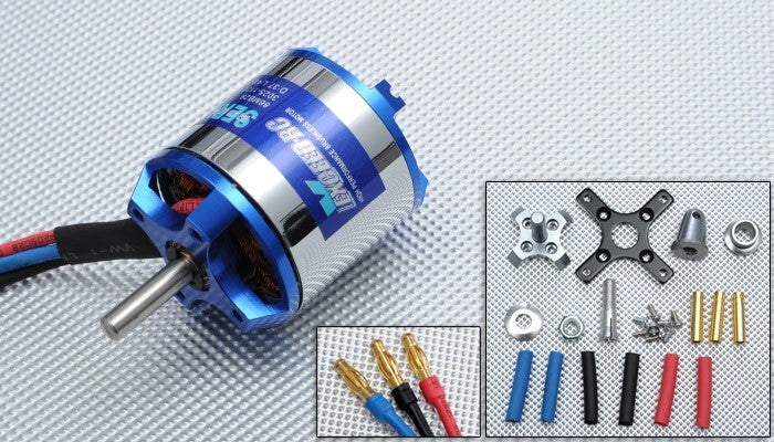 Exceed RC High Performance Brushless Motor 86MA14 2220-3000Kv D28 L35 Shaft 3.17