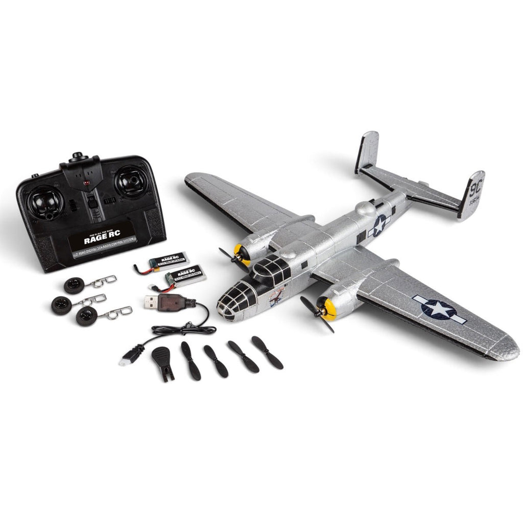 Rage RC Micro B-25 B25 Mitchell 3-Channel RTF Warbird Airplane RGRA1800