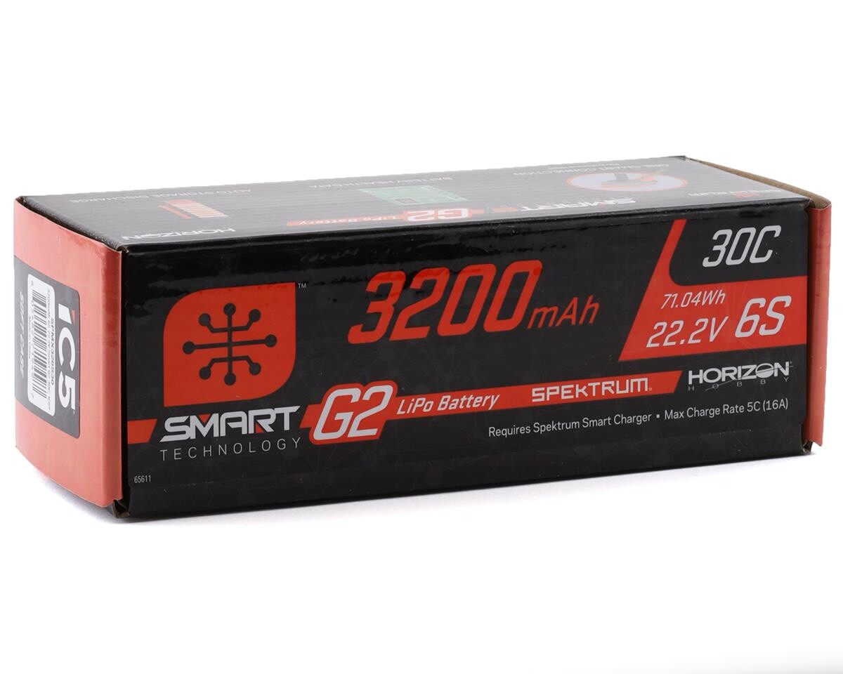 Spektrum RC 6S Smart G2 LiPo 30C Battery Pack 22.2V 3200mAh w/ IC5 Connector