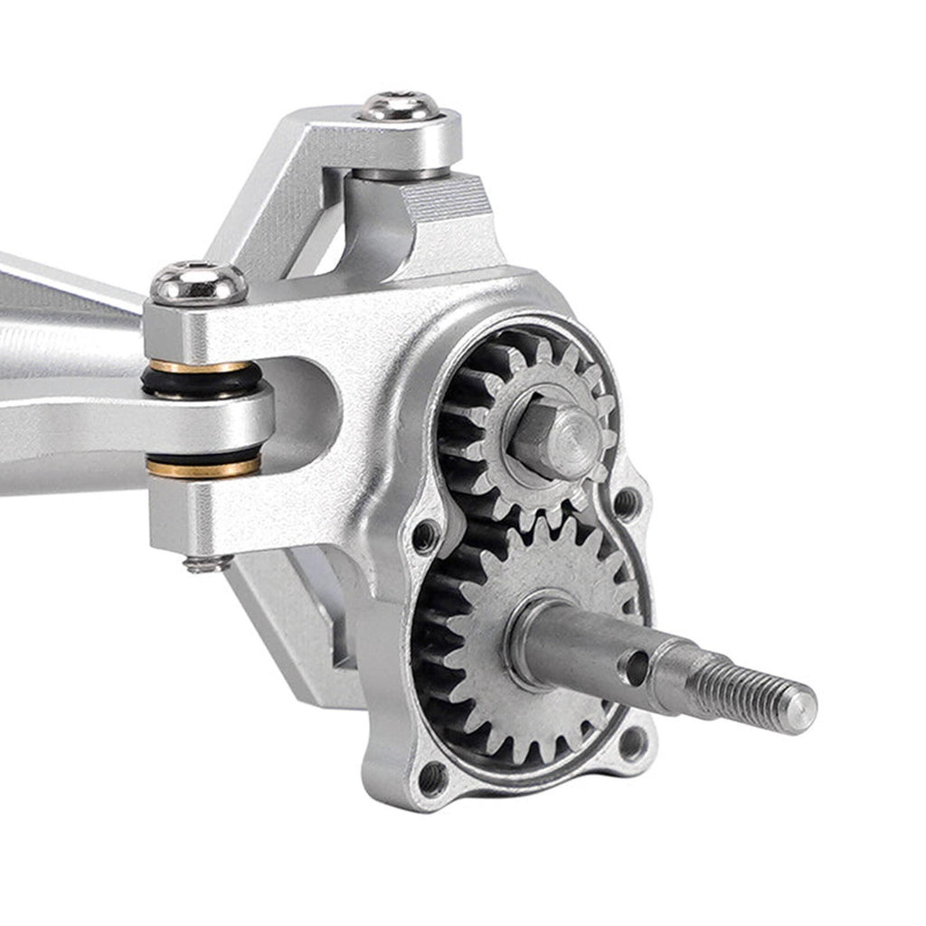 INJORA 4M-104SRFR +5mm Diamond Portal Axles Lay Down Servo TRX-4M Silver