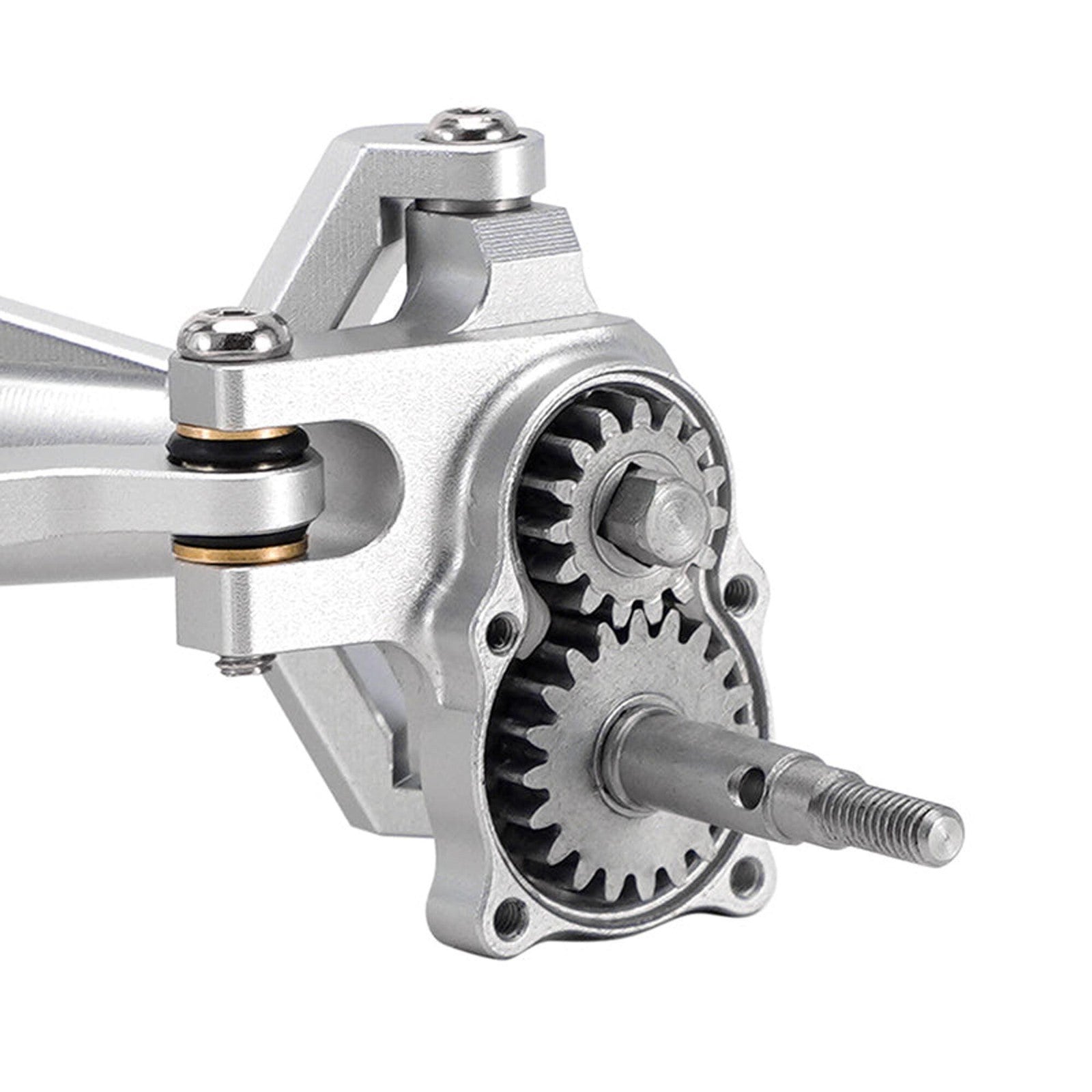 INJORA 4M-104SRFR +5mm Diamond Portal Axles Lay Down Servo TRX-4M Silver