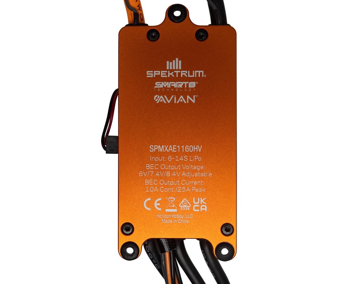 Spektrum RC Avian 160A 160 Amp HV Brushless Smart ESC 6S - 14S SPMXAE1160HV