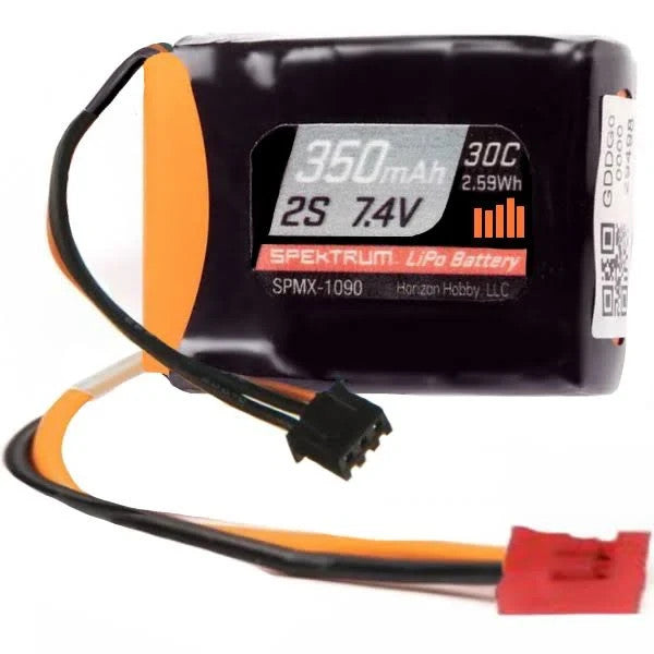 Spektrum SPMX-1090 7.4V 350mAh 2S 30C LiPo Battery w/ PH2.0 Connector : Micro-B