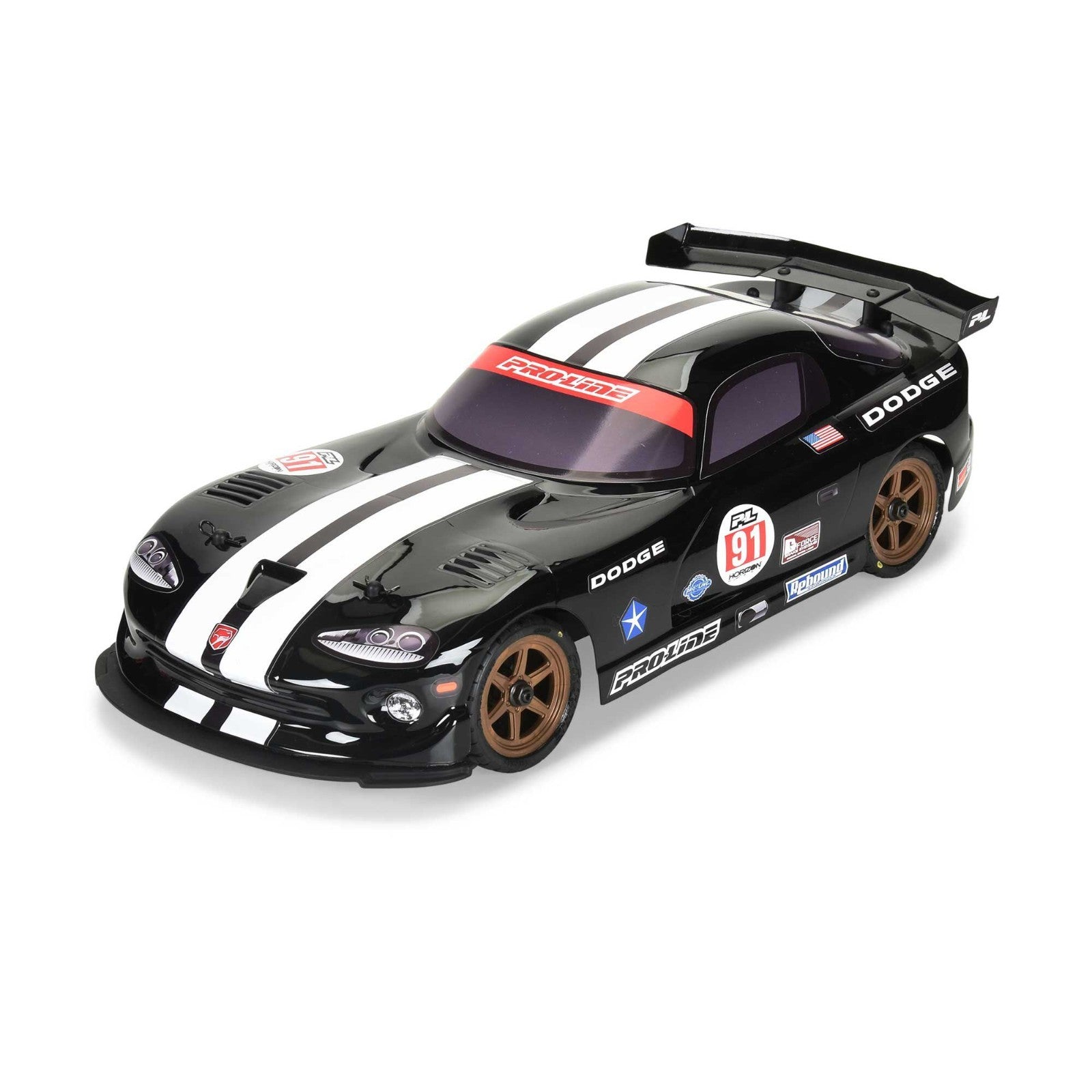 ProLine Racing Pre-Cut 2002 Dodge Viper GTS Black for Losi NASCAR PRO368414