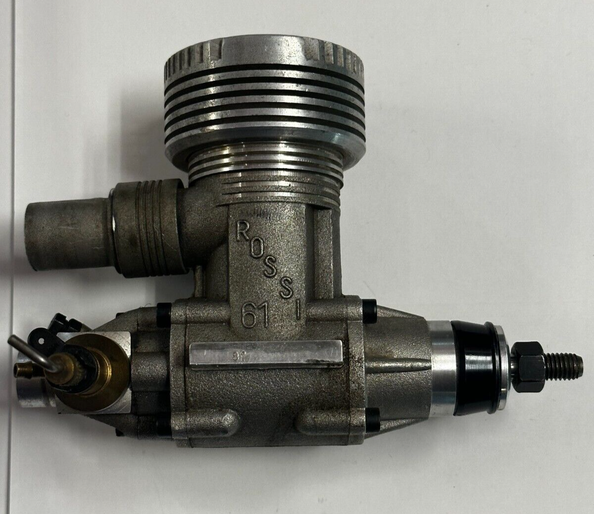 Excellent Rossi .61 61 Two Stroke Rear Exhaust RC Airplane Engine w/ Tuned Pipe