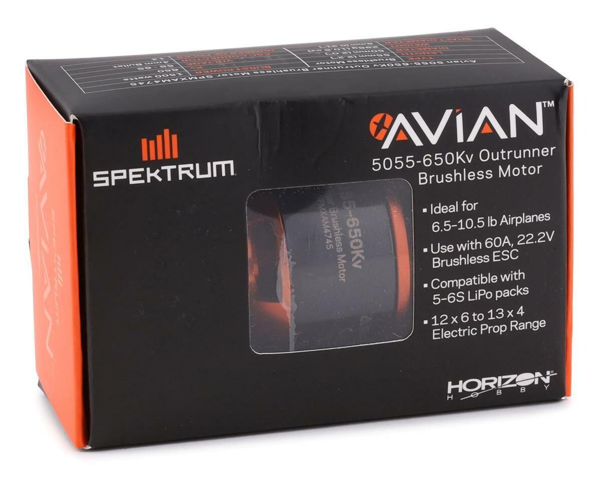 Spektrum Avian 5055-650Kv : Same as Rimfire .60 Brushless Electric RC Motor