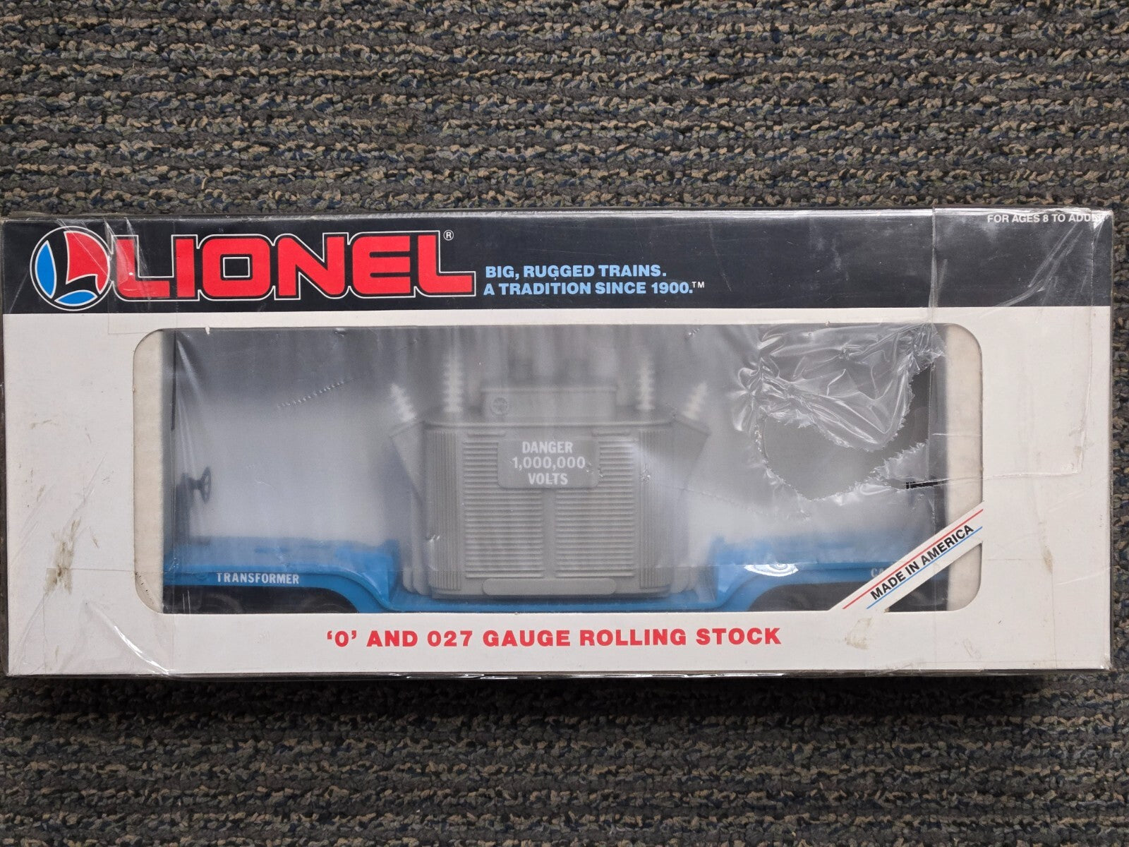 O Gauge Lionel #6-16332 Depressed Flat Car w/ Transformer (11A) Sealed